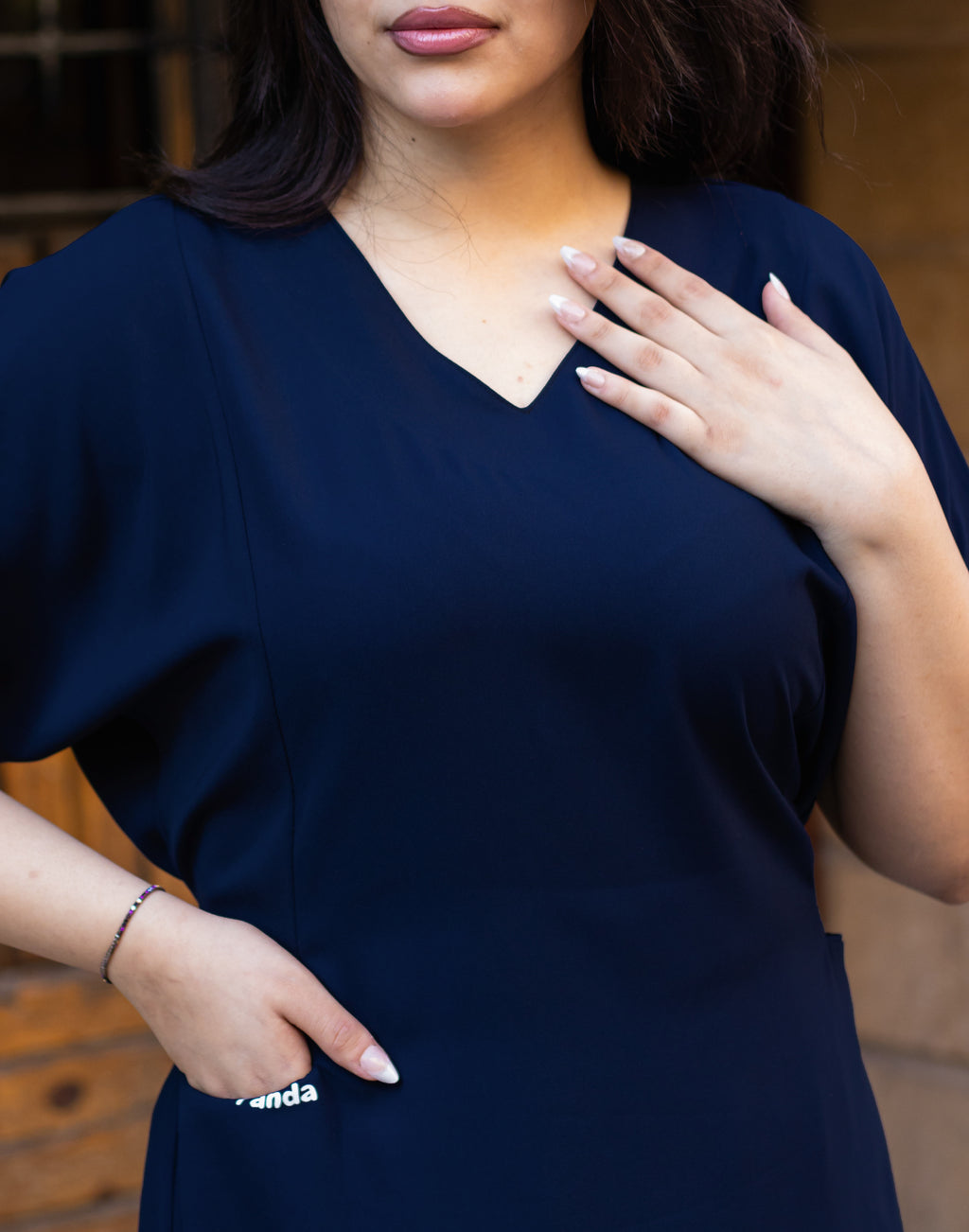 Navy Blue Back Ribbon