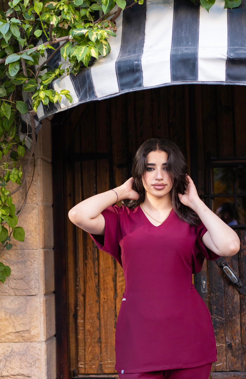 Burgundy Back Ribbon
