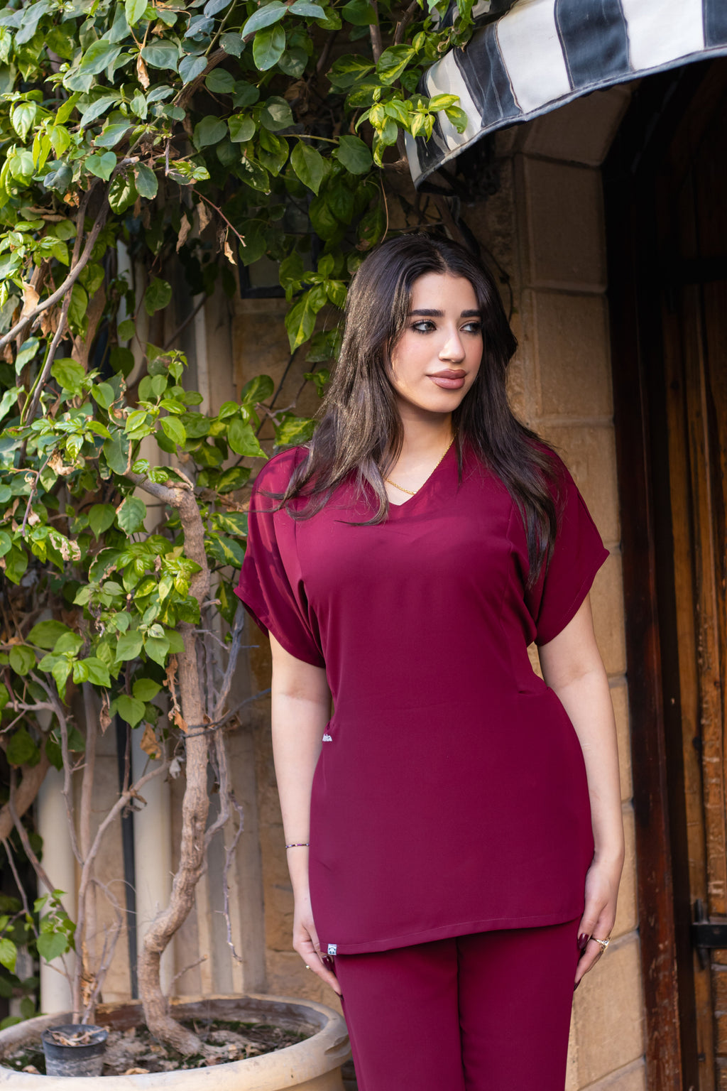 Burgundy Back Ribbon