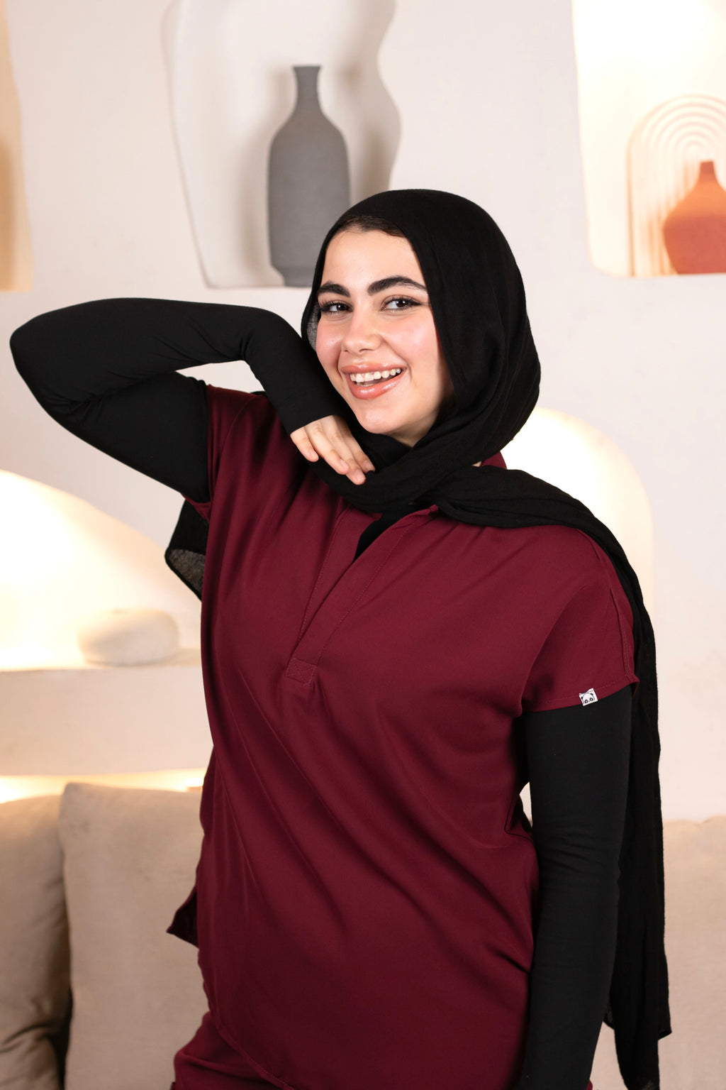 Burgundy Half Collar