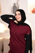 Burgundy Half Collar