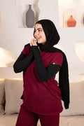 Burgundy Half Collar