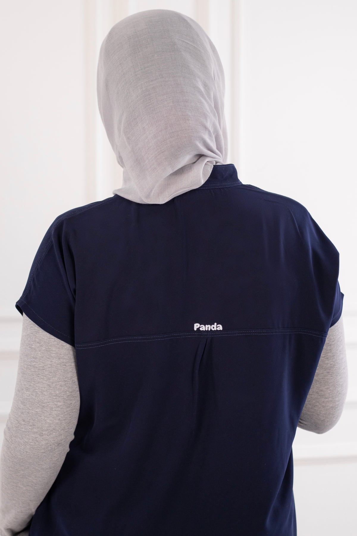 Navy Blue Half Collar