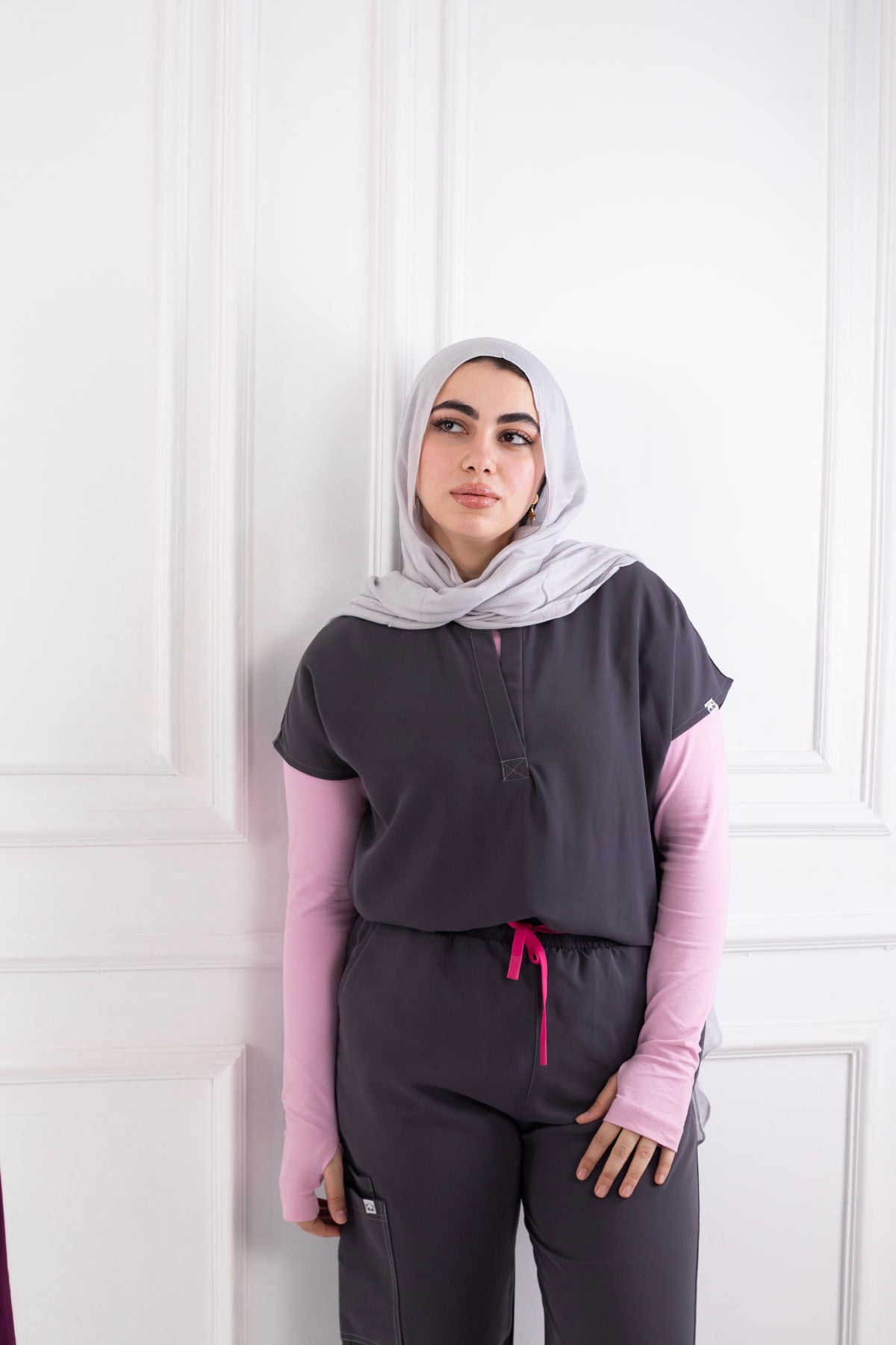 Dark Gray Half Collar
