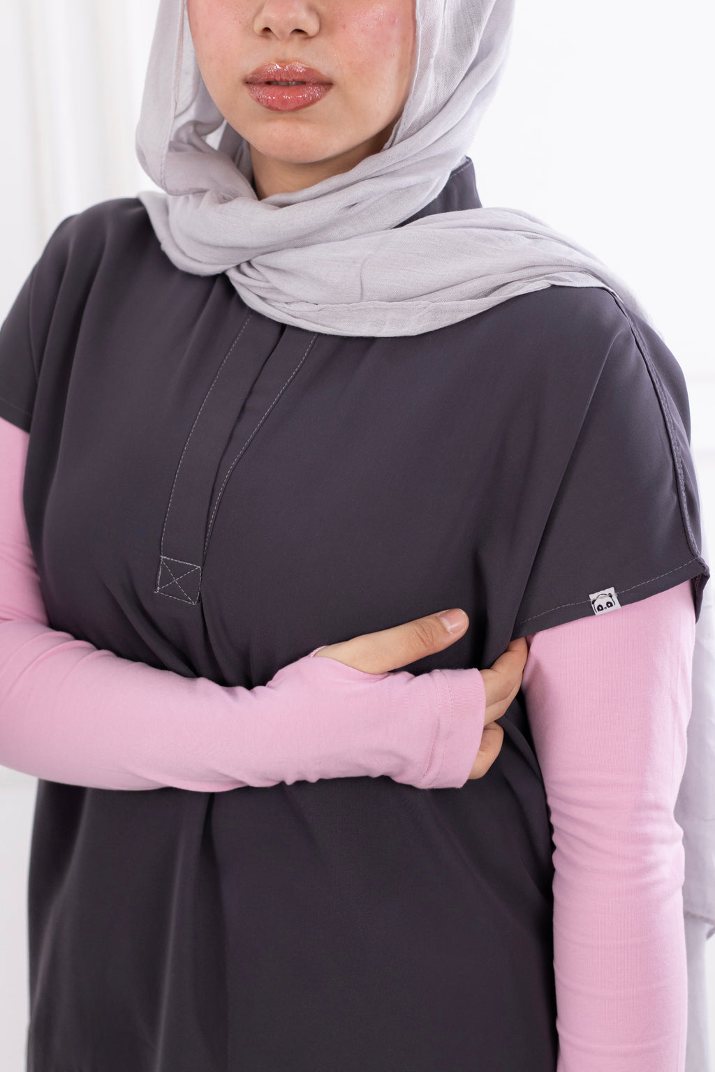 Dark Gray Half Collar