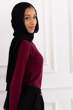 Burgundy Basic Top