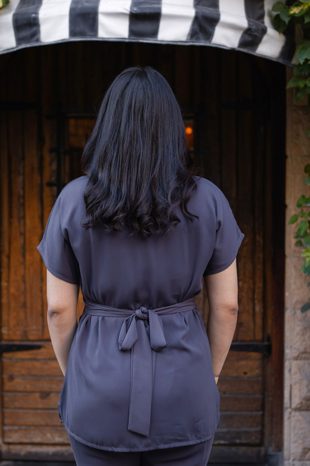 Dark Gray Back Ribbon