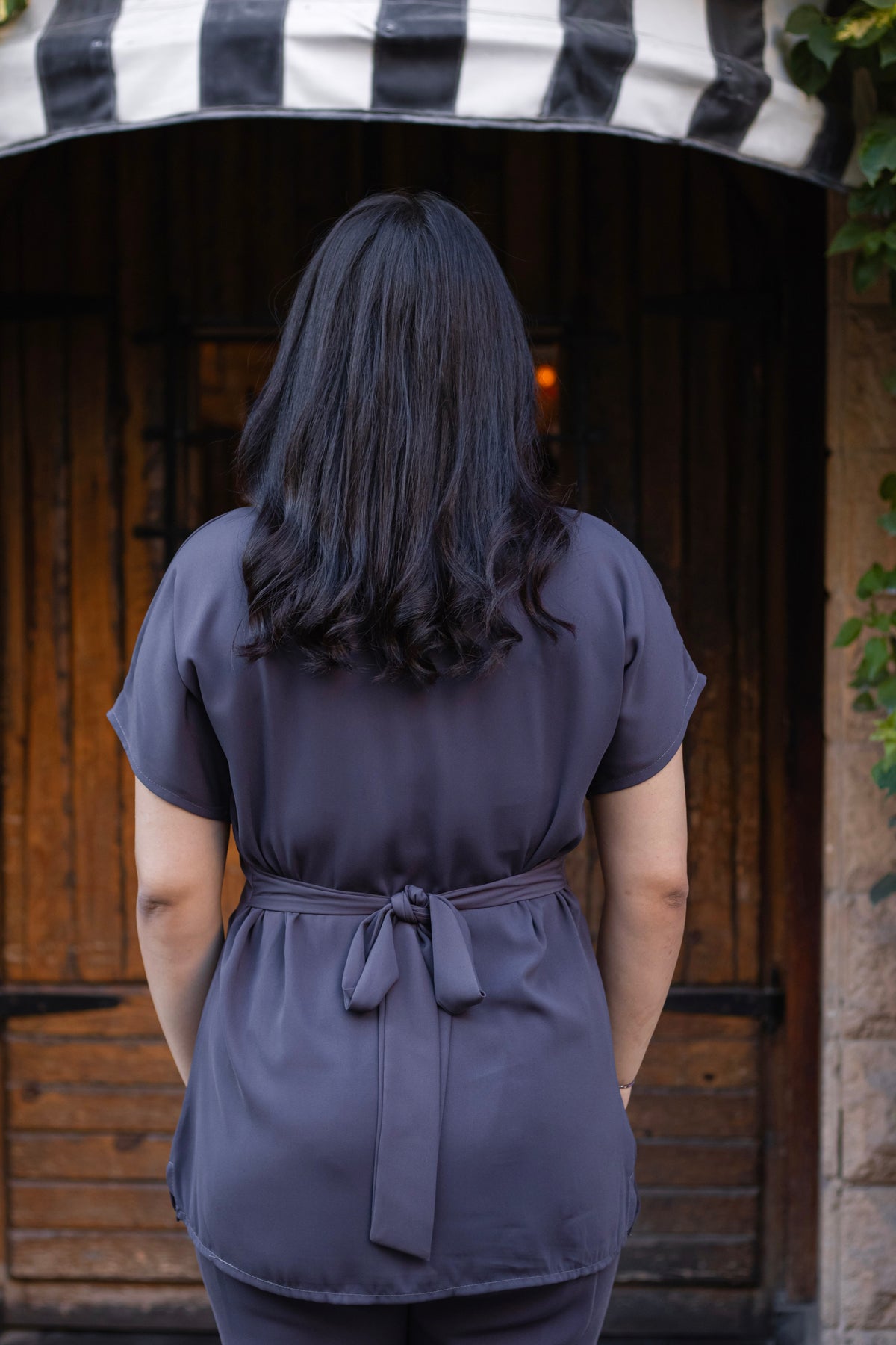 Dark Gray Back Ribbon
