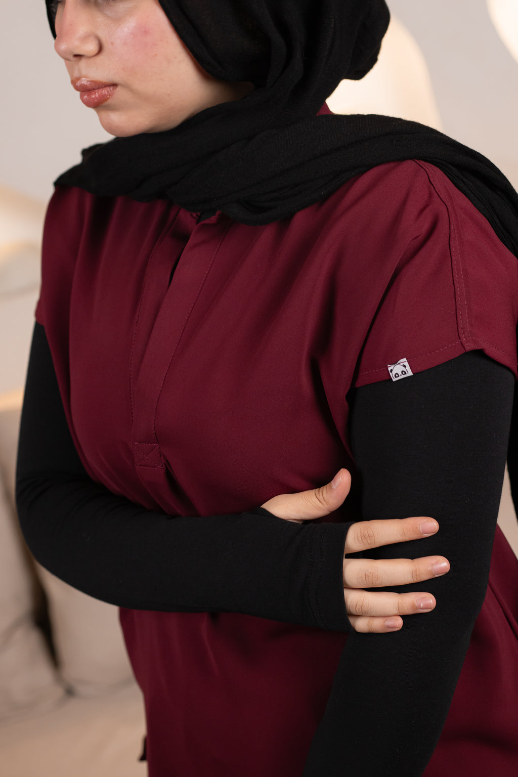 Burgundy Half Collar