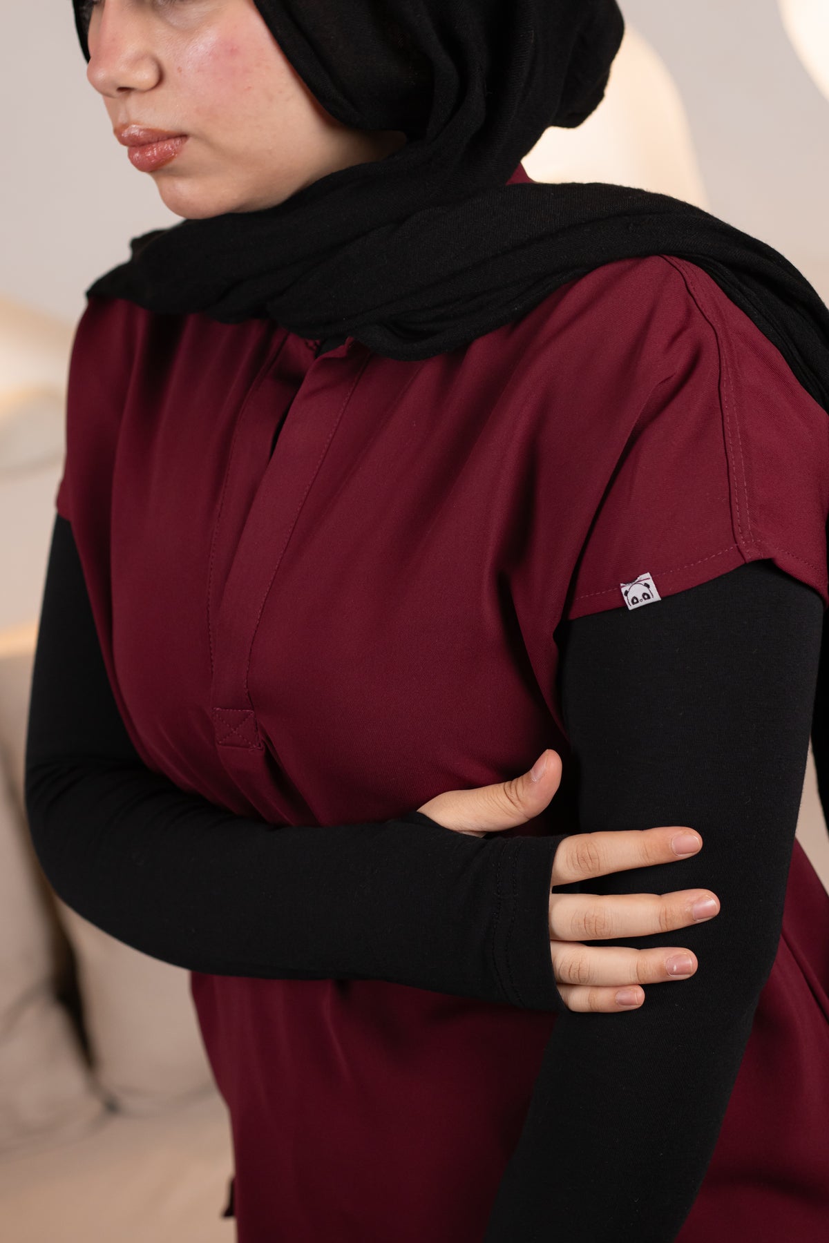 Burgundy Half Collar